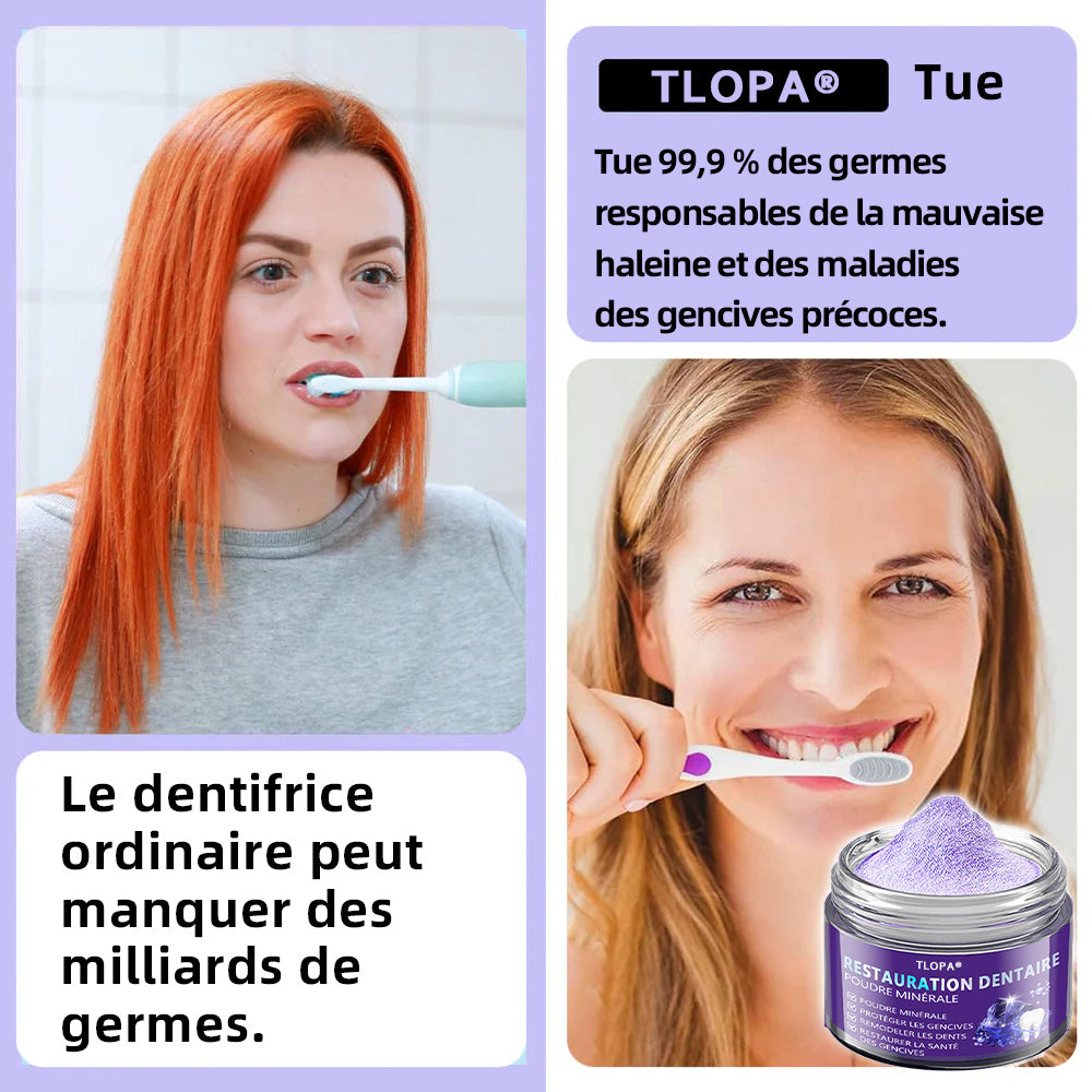 TLOPA  30% de réduction supplémentaire 𝐓𝐞𝐞𝐭𝐡 𝐑𝐞𝐬𝐭𝐨𝐫𝐚𝐭𝐢𝐨𝐧 𝐏𝐨𝐮𝐝𝐫𝐞 𝐌𝐢𝐧é𝐫𝐚𝐥𝐞👨‍⚕️(𝐑𝐞𝐜𝐨𝐦𝐦𝐚𝐧𝐝é 𝐩𝐚𝐫 𝐀𝐬𝐬𝐨𝐜𝐢𝐚𝐭𝐢𝐨𝐧 𝐃𝐞𝐧𝐭𝐚𝐢𝐫𝐞 𝐅𝐫𝐚𝐧ç𝐚𝐢𝐬𝐞)👨‍⚕️