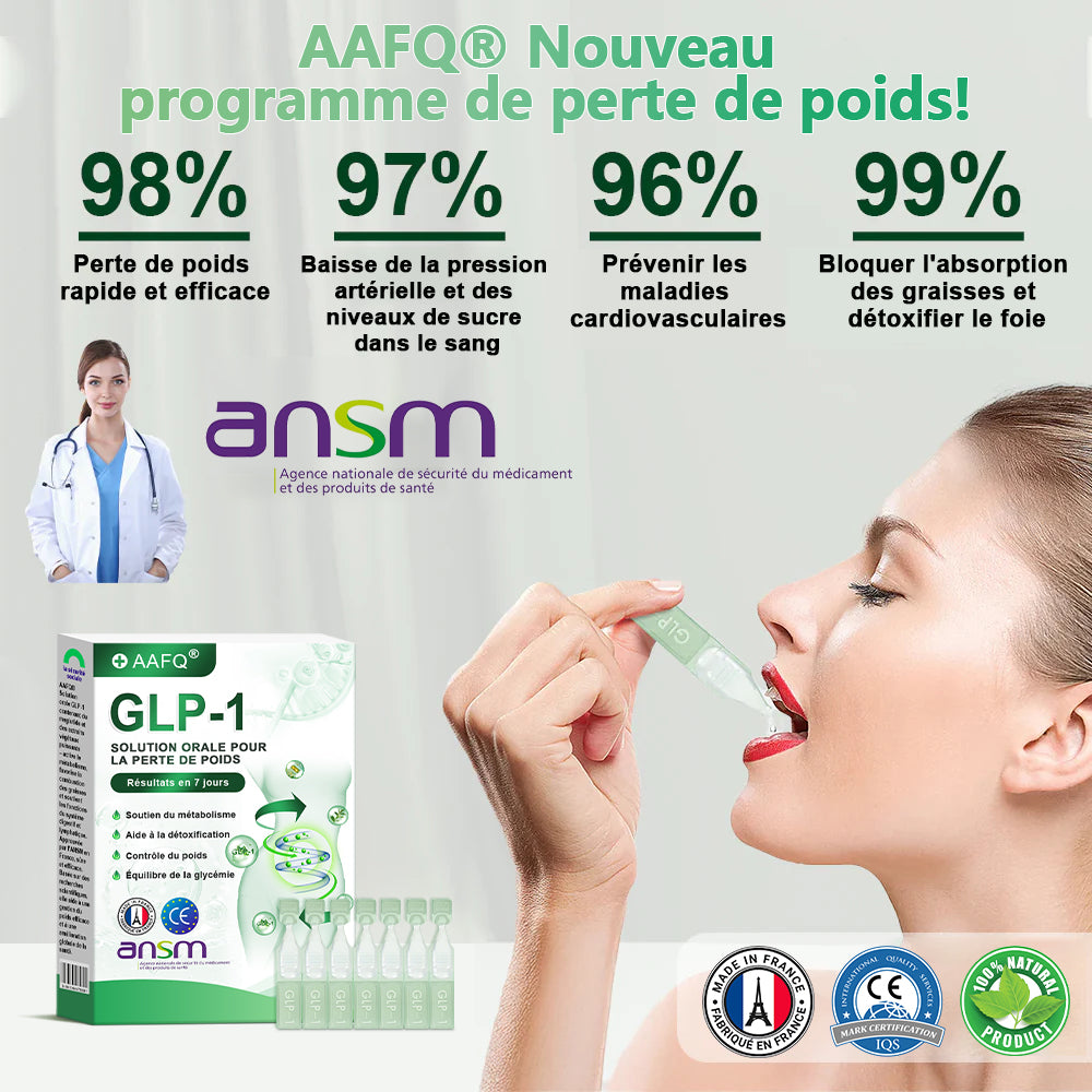 𝐀𝐀Ғ𝐐® G L P-1 𝑺𝒐𝒍𝒖𝒕𝒊𝒐𝒏 𝑶𝒓𝒂𝒍𝒆 👗 Une seule fois par semaine, premiers résultats visibles en 7 jours✅Pour l'obésité, le cœur et la circulation, le diabète, l'apnée du sommeil, les articulations et plus encore